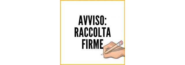 AVVISO RACCOLTA FIRME.